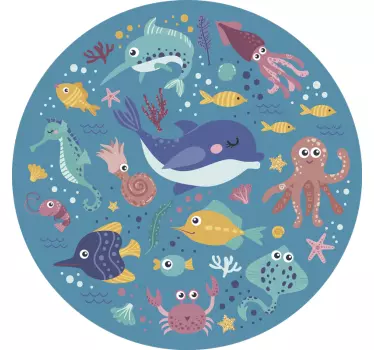 állatok-tengeri hal fali matrica - TenStickers
