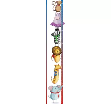 Szafari csecsemő magasság diagram matrica - TenStickers