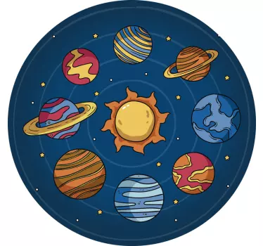 Gyerekek naprendszer űrmatrica - TenStickers