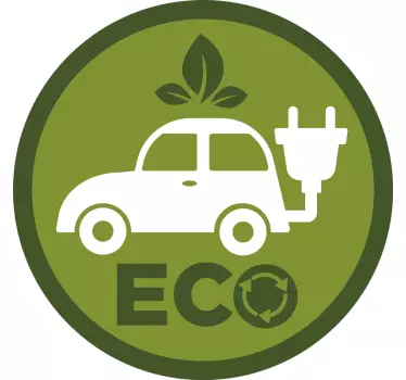 ökológiai autó matrica - TenStickers