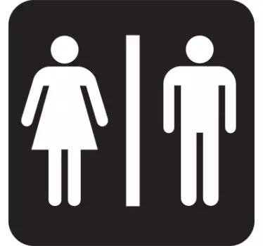 Wc férfi és női wc matrica - TenStickers