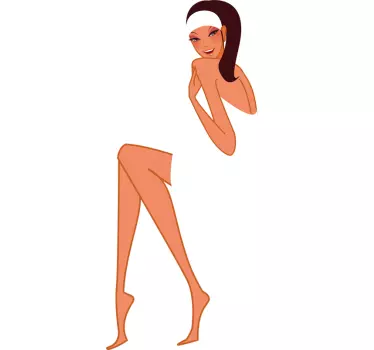 Pihentető spa nő fürdőszoba matrica - TenStickers