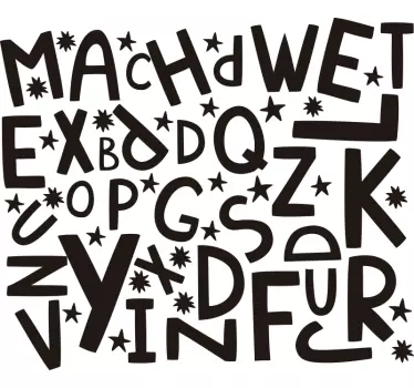 ábécé ablak matrica - TenStickers