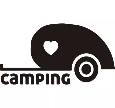 Szív kemping lakókocsi matrica - TenStickers