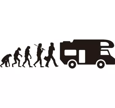 Evolúció lakókocsi jármű vinyl matrica - TenStickers
