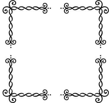 Elegáns geometriai sarkokkal tükör fal matrica - TenStickers