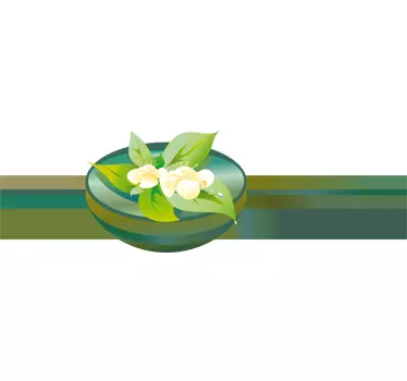 Zen virág fürdőszoba matrica - TenStickers