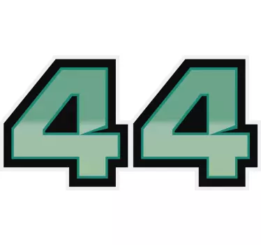Lewis hamilton 44 autó matrica - TenStickers