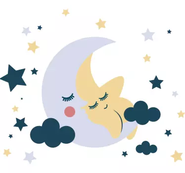 Holdak és csillagok űrmatrica - TenStickers