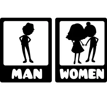 Vicces wc üvegajtó matrica - TenStickers