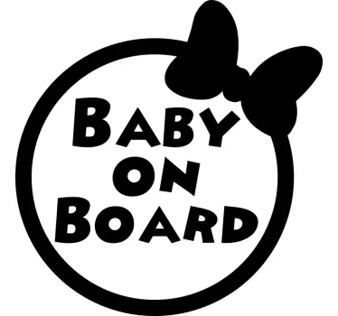 Baba minnie fedélzetén baba autó matrica - TenStickers