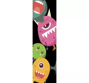 Szörny kék szörny matrica - TenStickers