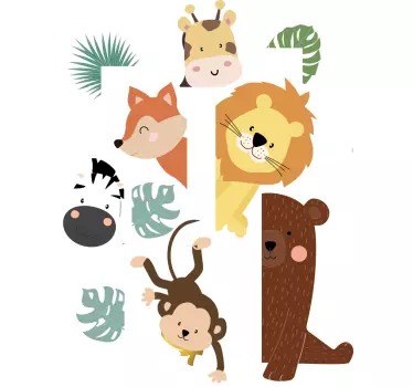 állatok ajtó üveg matrica - TenStickers