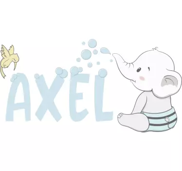 Baba elefánt illusztráció fal művészet - TenStickers