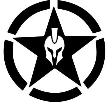 Spártai csillag motorkerékpár matricák - TenStickers