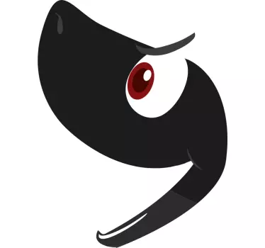 Cápa arcú kerékpáros matrica - TenStickers