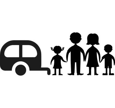 Családi lakókocsi matrica - TenStickers