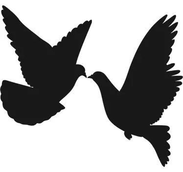 Silhoutte galambok matrica - TenStickers