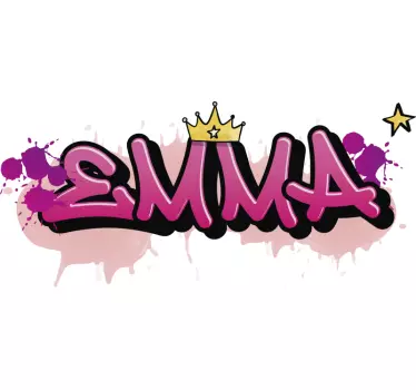 Graffiti lányoknak egyedi matrica - TenStickers
