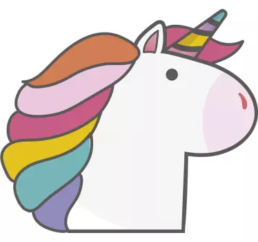 Aranyos egyszarvú sisak kerékpáros matricához - TenStickers