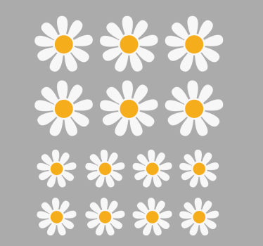 Százszorszépek virágok bicikli matrica - TenStickers