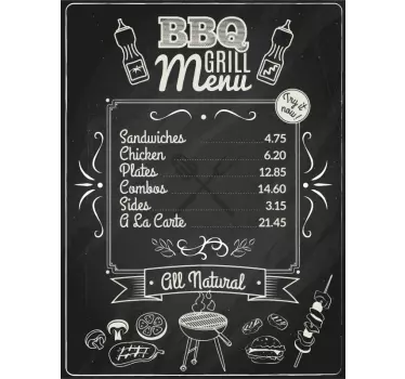 Grill hűtőszekrény burkolat - TenStickers