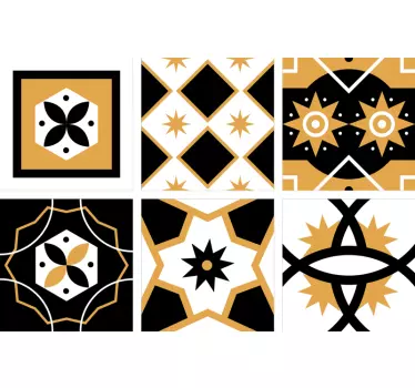 Geometrikus minták gyűjteménye csempematrica - TenStickers
