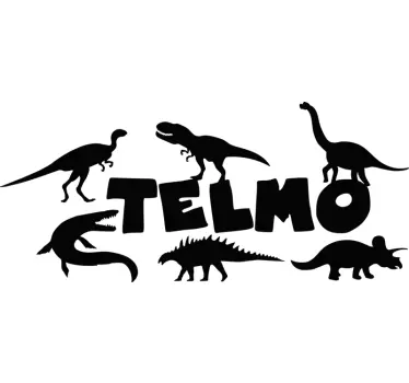 Dinossaurok név szerinti egyedi matricával - TenStickers