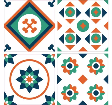Geometrikus hangulatok cserép átadási dekál - TenStickers