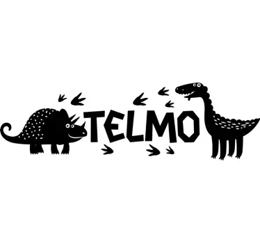 Dinoszauruszok és nevük matrica gyerekeknek - TenStickers