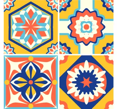 Forró színek csempe matrica - TenStickers