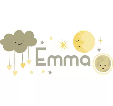 északi csillagok, felhők hely matrica - TenStickers