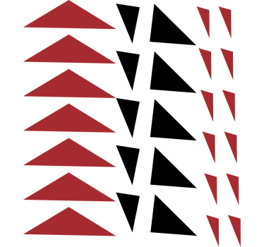 Modern háromszögek autó matrica - TenStickers