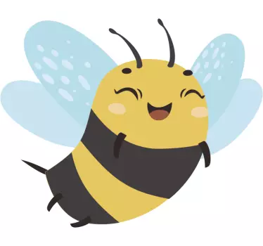 Mézelő méh illusztráció falfestmény matrica - TenStickers