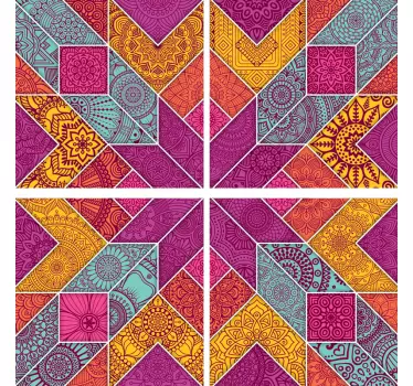 Paisley mozaik csempe átadó matrica - TenStickers