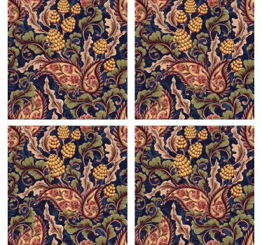 Reális paisley illusztráció csempe átviteli matrica - TenStickers