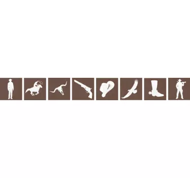 Cowboy és a lovak minta cserép átadása - TenStickers