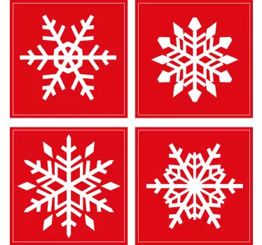 Piros hópelyhek cserép átadása - TenStickers