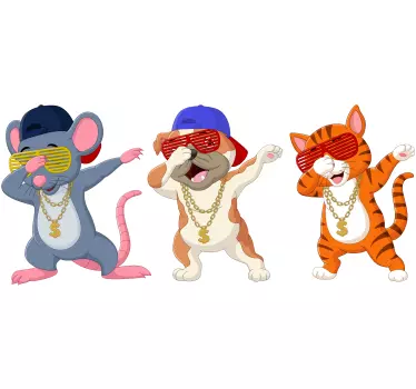 állatok szinkronizálás gyerekeknek ablak matrica - TenStickers