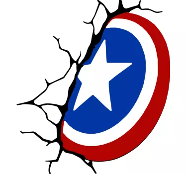Amerikai kapitány pajzs szuperhős matrica - TenStickers