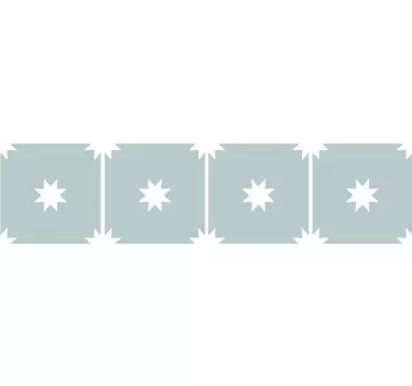 Geometrikus csillag mintás csempematrica - TenStickers