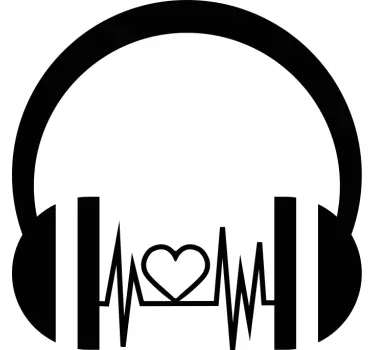 Fejhallgató dj falmatrica - TenStickers