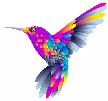 Illusztráció állat színező madár matrica - TenStickers