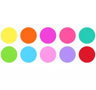Színes körök. Vinil matricák padlóhoz - TenStickers