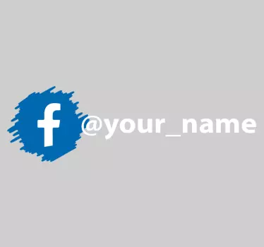 Facebook közösségi média logó matrica - TenStickers