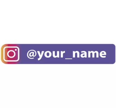 Személyre szabott lila instagram logó matrica - TenStickers