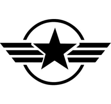 Csillag körül kör autós matricák - TenStickers