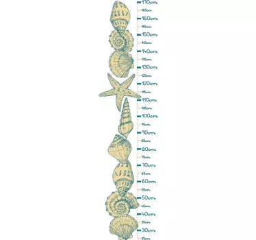 Seashell magasságtáblázat matrica - TenStickers