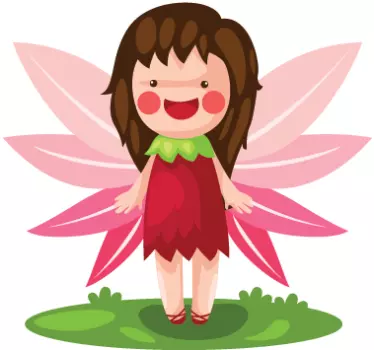 Rózsaszín tündérfigura matrica - TenStickers