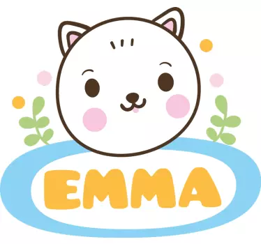 Aranyos állati arc matrica gyerekeknek - TenStickers